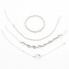 Women's Fashion Heart And Arrow Iron Bracelet Set With Gold Plated Artificial Gemstone And Semi Precious Stone Accents
