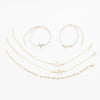 Women's Fashion Heart And Arrow Iron Bracelet Set With Gold Plated Artificial Gemstone And Semi Precious Stone Accents