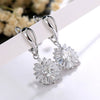 Women's Fashion Heart Zircon Earrings Gold Plated Copper Exaggerated Statement Jewelry