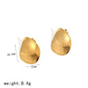 Women's Fashion Highend Geometric Round Stainless Steel Earrings With Electroplated Photosensitive Surface