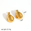 Women's Fashion Highend Geometric Round Stainless Steel Earrings With Electroplated Photosensitive Surface