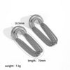 Women's Fashion Highend Tassel Chain Earrings Stainless Steel Ushaped Geometric 18K Goldplated