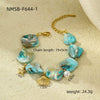 Women's Fashion Jewelry Stainless Steel Geometric Style Shell Clavicle Chain Starfish Coral Set With Electroplating Necklace Earrings Bracelet