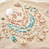 Women's Fashion Jewelry Stainless Steel Geometric Style Shell Clavicle Chain Starfish Coral Set With Electroplating Necklace Earrings Bracelet