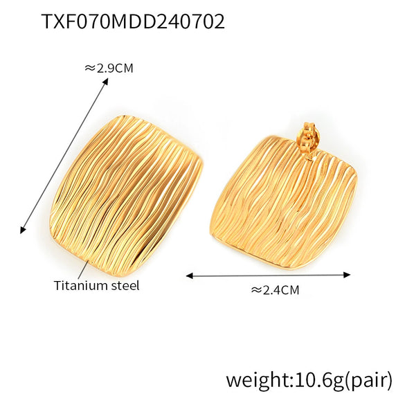 Women's Fashion Jewelry 316L Stainless Steel Square Multilayer Chain Electroplated Design