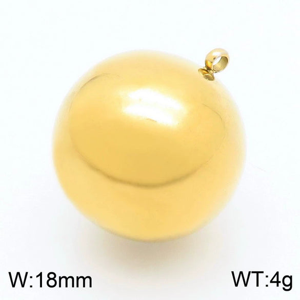 Women's Fashion Jewelry Twopiece Set With Titanium Steel And Pearl Chain And Large Ball Design