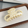 Women's Fashion Leopard Acetic Acid Handmade Hollow Hair Clip
