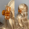Women's Fashion Leopard Acetic Acid Handmade Hollow Hair Clip