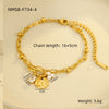 Women's Fashion Light Luxury Titanium Steel And Stainless Steel Bracelet With Water Drop Zircon Pearl Pendant And Electroplating Treatment