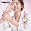 Women's Fashion Light Luxury Watch With Copper Band Set With Crystal Zirconium Zinc Alloy Case Round Motherofpearl Dial And Spiral Crown