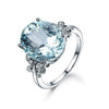 Women's Fashion Metal Butterfly Ring With Topaz Color Stone And Zircon Inlay Electroplated Geometric Hand Jewelry
