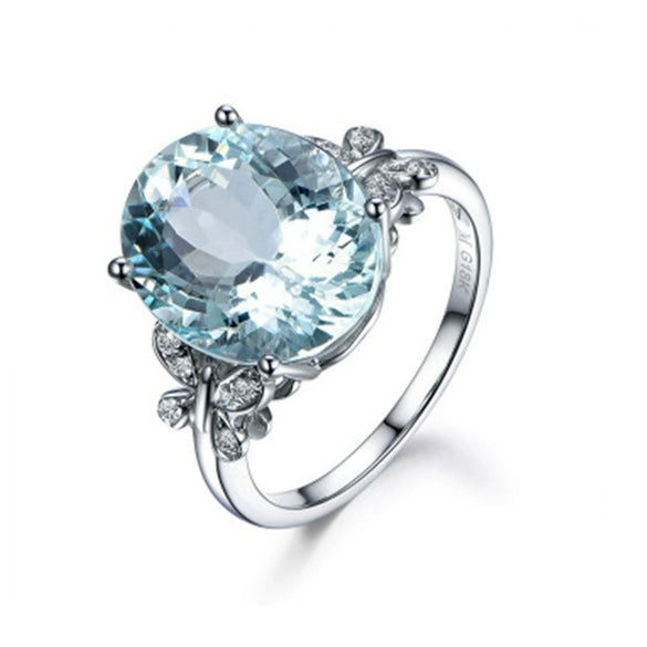 Women's Fashion Metal Butterfly Ring With Topaz Color Stone And Zircon Inlay Electroplated Geometric Hand Jewelry