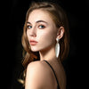 Women’s Fashion Metal Geometric Marquiseshaped Statement Stud Earrings With Exaggerated Modern Design