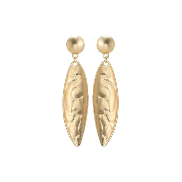 Women’s Fashion Metal Geometric Marquiseshaped Statement Stud Earrings With Exaggerated Modern Design