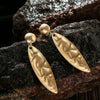 Women’s Fashion Metal Geometric Marquiseshaped Statement Stud Earrings With Exaggerated Modern Design