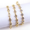 Women's Fashion Metal Love Heart Zircon Goldplated Bracelet Jewelry