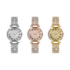Women's Fashion Metal Quartz Watch With Round Dial And Jewelry Buckle