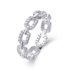Women's Fashion Moissanite Ring In S925 Silver With Geometric Pattern And Diamond Setting