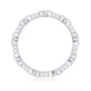 Women's Fashion Moissanite Ring In S925 Silver With Geometric Pattern And Diamond Setting