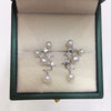 Women's Fashion Natural Freshwater Pearl Earrings With Multibead And Star Design Oblate Shape Alloy Inlaid Artificial Gemstone And Semiprecious Stone