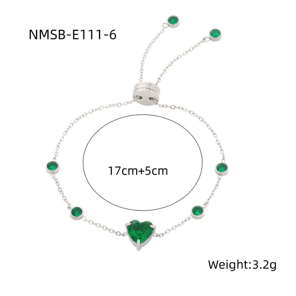 Women's Fashion Niche Light Luxury Geometric Titanium Steel And Stainless Steel Diamond Bracelet With Electroplating