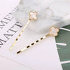 Women's Fashion Ol Geometric Alloy Electroplated Rabbit Head Four Leaf Clover One Word Clip Hairpin Hair Accessories