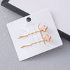 Women's Fashion Ol Geometric Alloy Electroplated Rabbit Head Four Leaf Clover One Word Clip Hairpin Hair Accessories