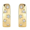 Women's Fashion Ol Geometric Moissanite Inlaid 925 Silver Earrings