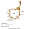 Women's Fashion Ol Geometric Stainless Steel 18K Gold Plated Pull Adjustable Bead Pendant Bracelet