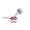 Women's Fashion Ol Metal Horse Eye Shape Electroplated Ear Bone Nail Cartilage Puncture Ornaments