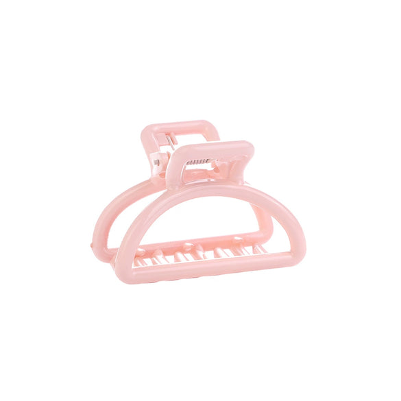 Women's Fashion Ol Style Plastic And Resin Semicircle Shark Clip With Gradient Color Hollow Design And Baking Varnish Treatment