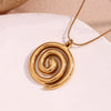 Women's Fashion Pendant Jewelry With Geometric Pattern Titanium And Stainless Steel Ochain Necklace Electroplated With Sun Moon Star Pendant