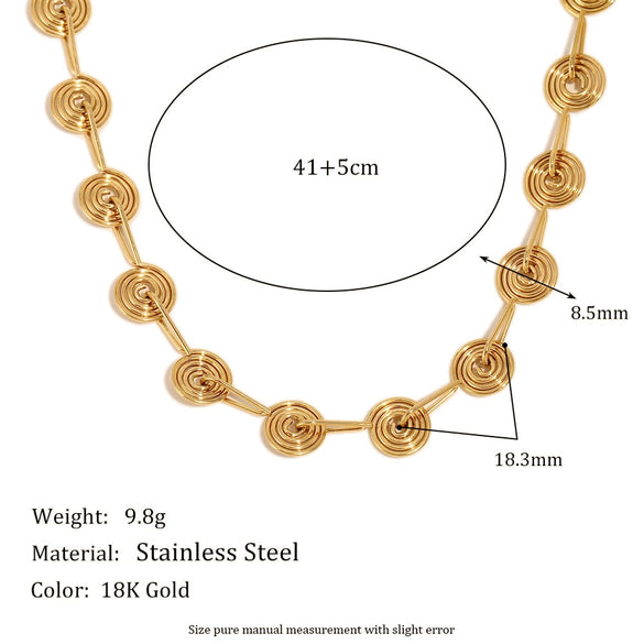 Women's Fashion Pendant Jewelry With Geometric Pattern Titanium And Stainless Steel Ochain Necklace Electroplated With Sun Moon Star Pendant