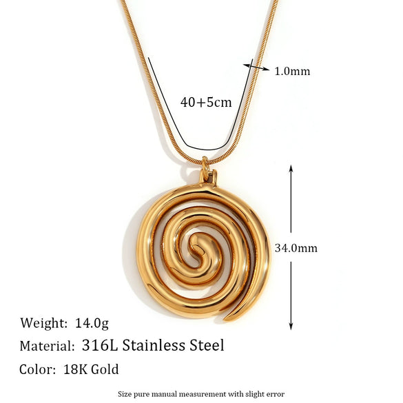 Women's Fashion Pendant Jewelry With Geometric Pattern Titanium And Stainless Steel Ochain Necklace Electroplated With Sun Moon Star Pendant