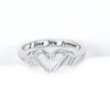 Women's Fashion Personality Geometric S925 Sterling Silver Hug Gesture Love Ring With Electroplating