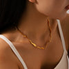 Women's Fashion Personality Geometric Stainless Steel And Titanium Steel Electroplated Irregular Clavicle Necklace