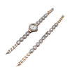 Women's Fashion Quartz Bracelet Watch Set Chalcedony Diamond Alloy Round Dial