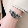 Women's Fashion Quartz Watch Alloy Case Steel Band Rectangular Dial