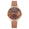 Women's Fashion Quartz Watch Set With Round Dial Alloy Case Textile Strap And Glass Mirror
