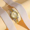 Women's Fashion Quartz Watch With Alloy Case And Strap Round Dial And Star Roman Face Design