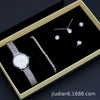 Women's Fashion Quartz Watch With Alloy Case Imitation Leather Strap And Stainless Steel Clasp Round Dial
