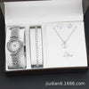 Women's Fashion Quartz Watch With Alloy Case Imitation Leather Strap And Stainless Steel Clasp Round Dial