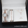 Women's Fashion Quartz Watch With Alloy Case Imitation Leather Strap And Stainless Steel Clasp Round Dial