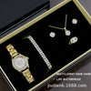 Women's Fashion Quartz Watch With Alloy Case Imitation Leather Strap And Stainless Steel Clasp Round Dial