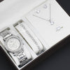 Women's Fashion Quartz Watch With Alloy Case Imitation Leather Strap And Stainless Steel Clasp Round Dial