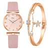 Women's Fashion Quartz Watch With Round Dial Alloy Case Textile Strap And Ordinary Glass Mirror