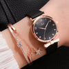 Women's Fashion Quartz Watch With Round Dial Alloy Case Textile Strap And Ordinary Glass Mirror