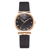 Women's Fashion Quartz Watch With Round Dial Alloy Case Textile Strap And Ordinary Glass Mirror