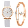 Women's Fashion Quartz Watch With Round Dial Alloy Case Textile Strap And Ordinary Glass Mirror