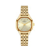 Women's Fashion Quartz Wrist Watch With Rhinestone Polygon And Square Dial Metal Case Stainless Steel Belt Waterproof